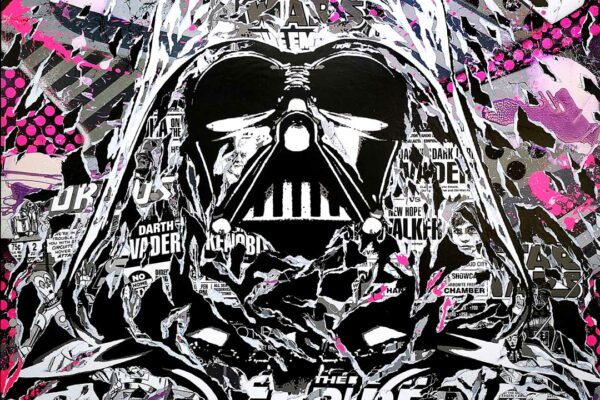 DARK SIDE OF VADER technique mixte sur toile 120215120 by Jo Di Bona 20228212Collection privee