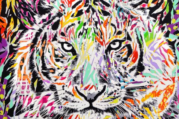 TOKYO TIGER technique mixte sur toile 150215150 by Jo Di Bona 20168212Collection privee